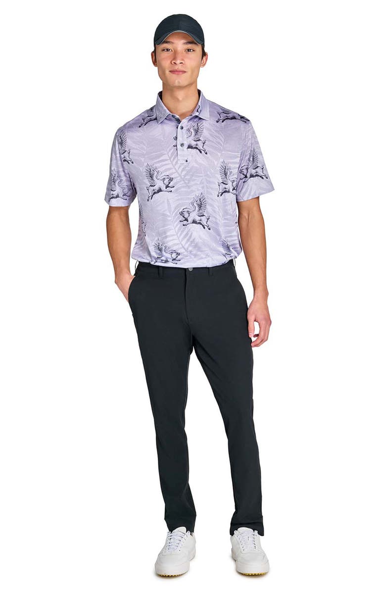 CONSTRUCT Regular Fit Flying Pigs Recycled Performance Golf Polo, Alternate, color, Grey