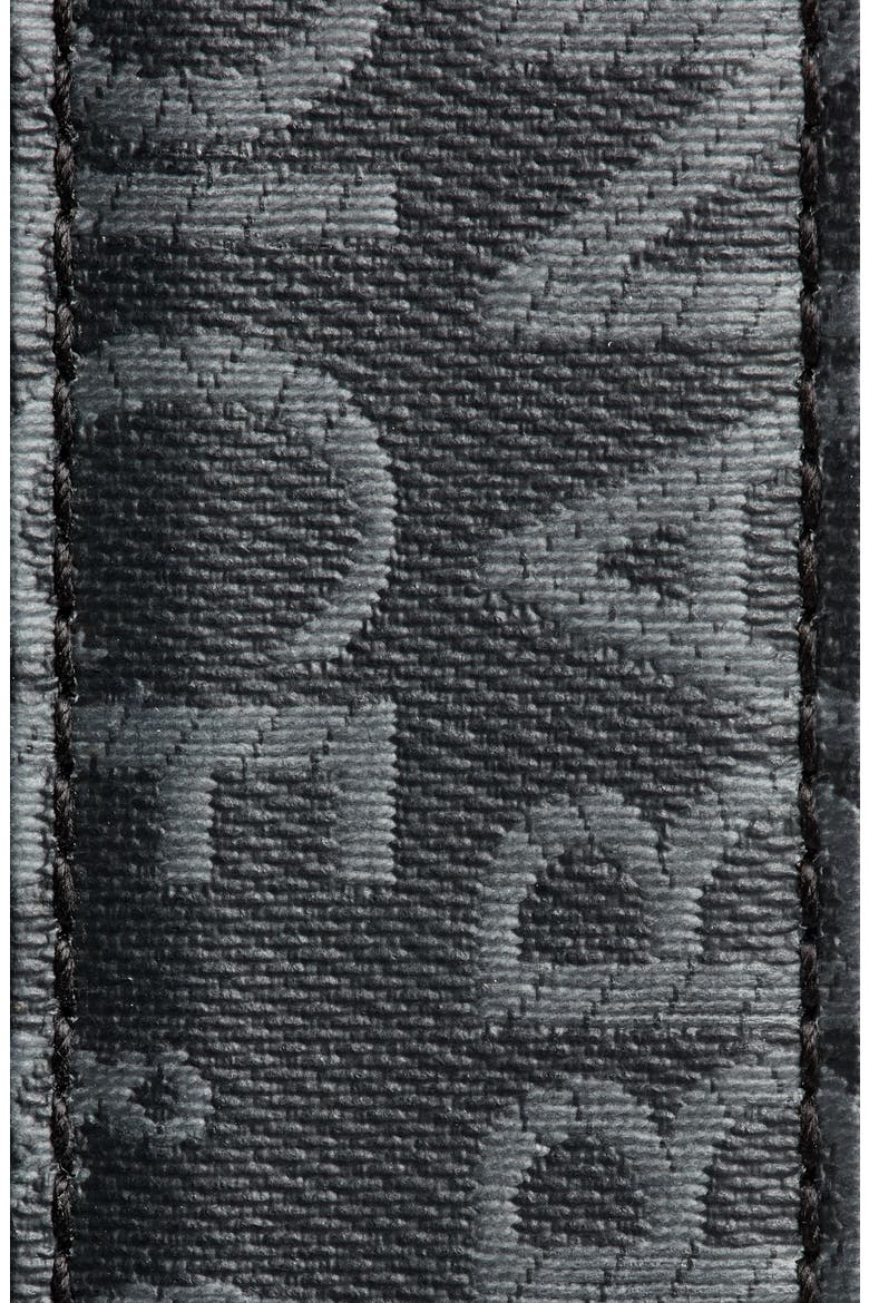 Logo Jacquard Coated Canvas Belt, Alternate, color, BLACK/ BLAC