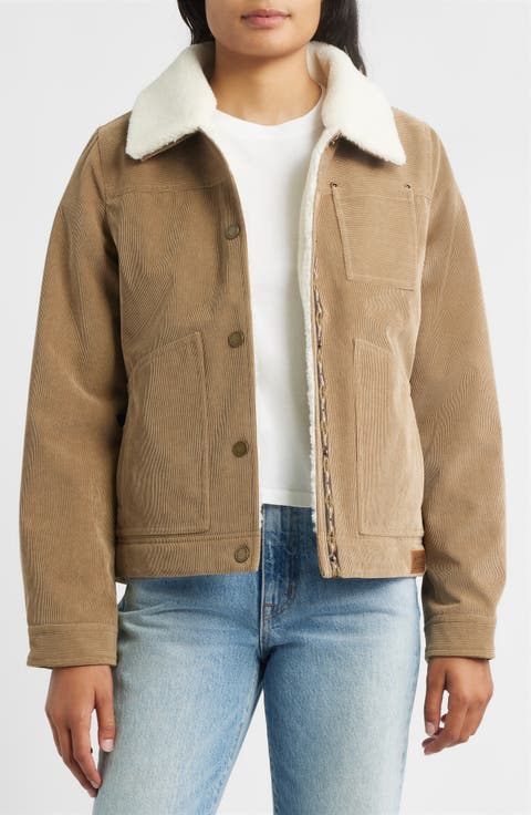 Wind River Corduroy Trucker Jacket with Removable Fleece Collar