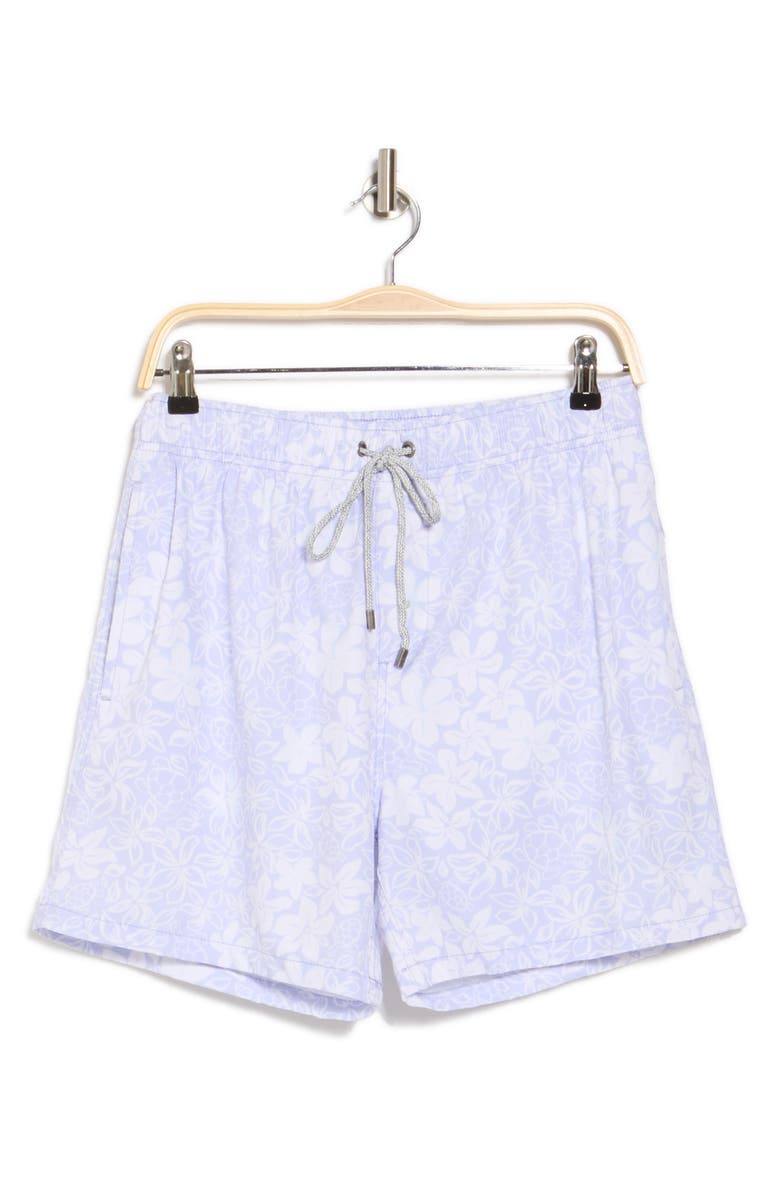 Vintage Summer 4-Way Stretch Volley Swim Trunks, Alternate, color, Violet