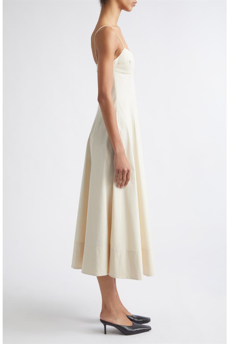Cotton Blend Cami Midi Dress, Alternate, color, PORCELAIN