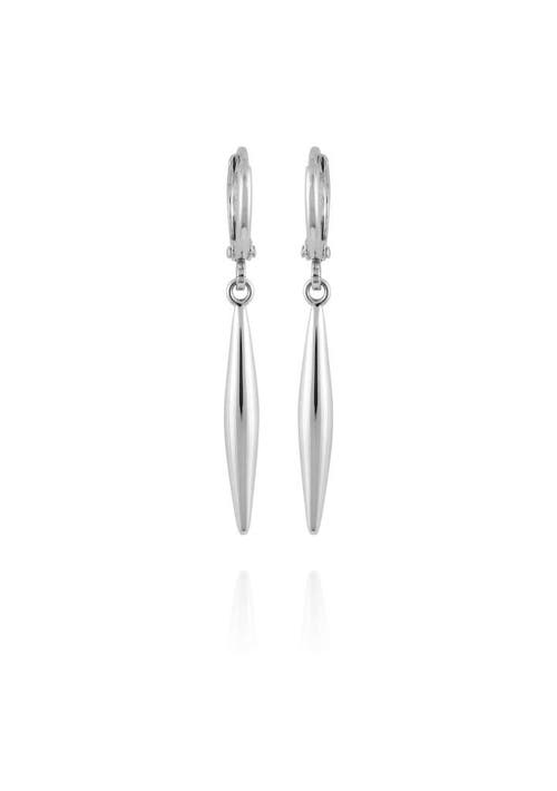 Vince Camuto Silvertone Spear Dangle Huggie Hoop Drop Earrings In Metallic