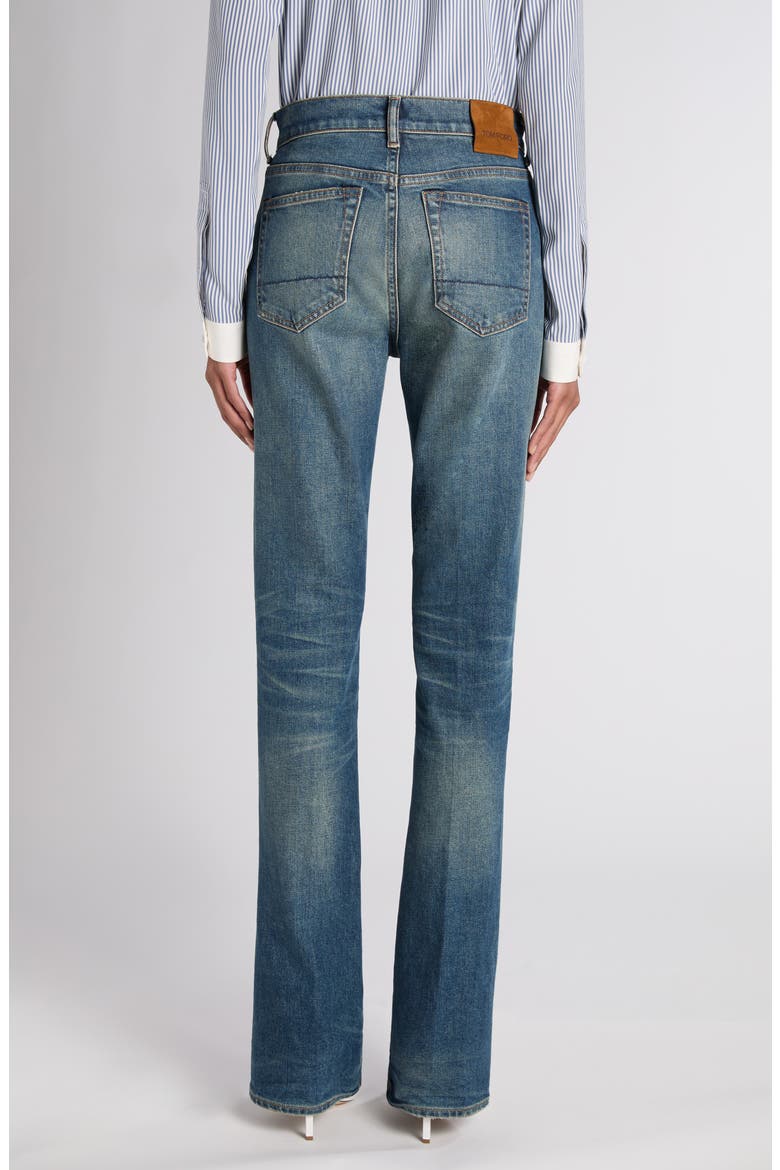 Stonewashed Bootcut Jeans, Alternate, color, INDIGO