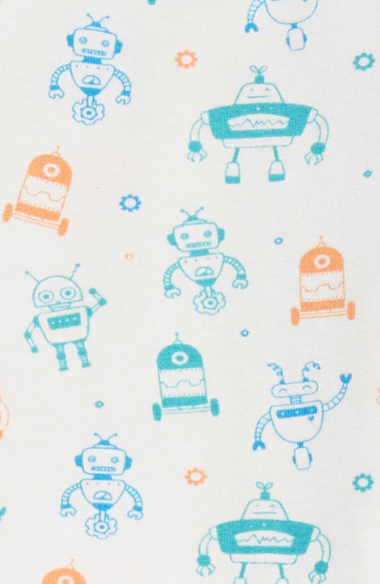 Norani Robots Stretch Organic Cotton Pajamas, Alternate, color, 