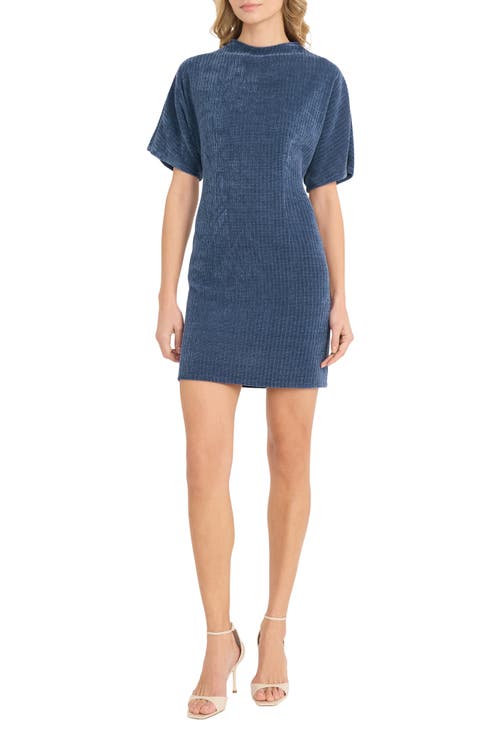 Short Sleeve Corduroy Minidress