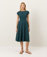 Pact Fit & Flare Ballet Neck Dress Made With Organic Cotton