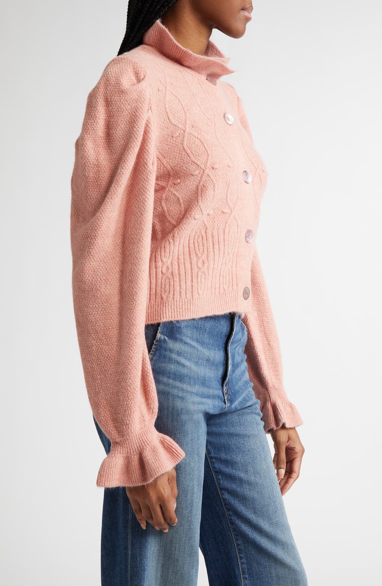 FARM Rio Ruffle Cardigan, Alternate, color, 