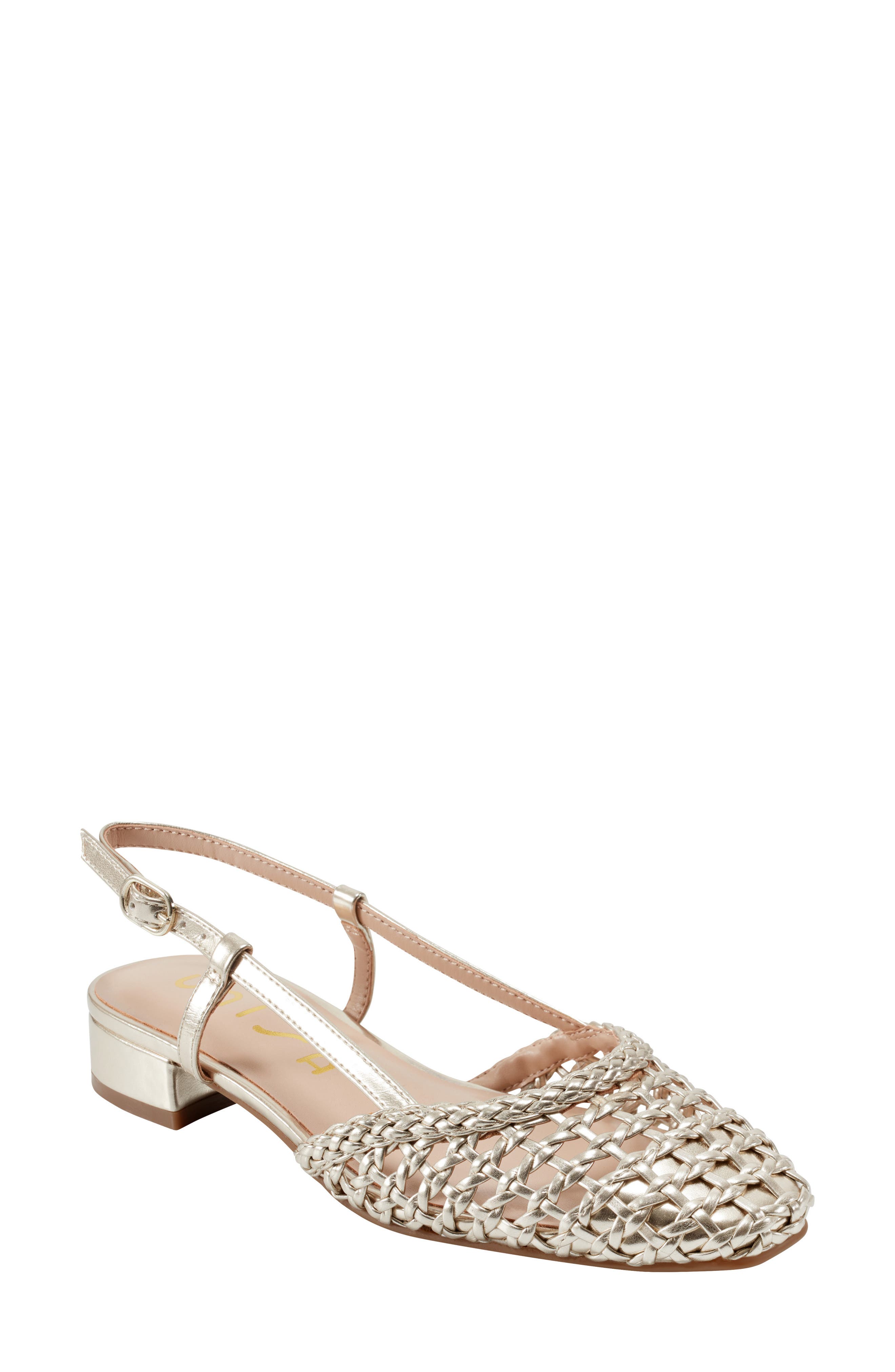 UNISA Braided Kitten Heel Slingback Ballet Flat
