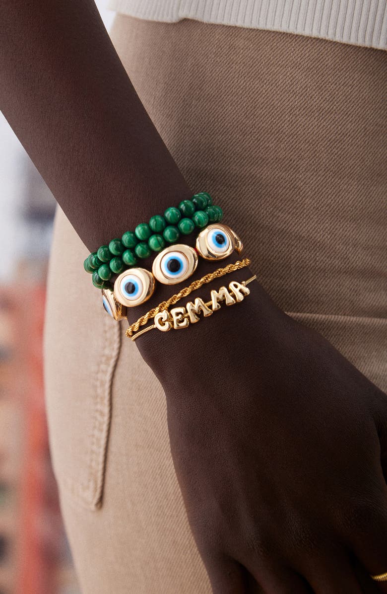 BaubleBar Semiprecious Stone Beaded Stretch Bracelet, Alternate, color, 