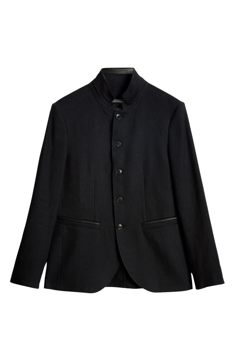 John Varvatos Anson Slim Fit Black Twill Jacket, Alternate, color, 