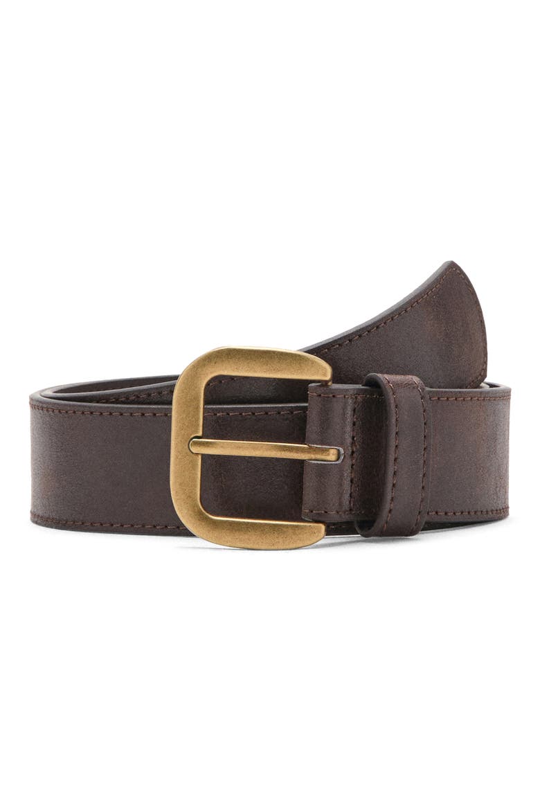 Square Buckle Belt, Main, color, CHOCOLATE