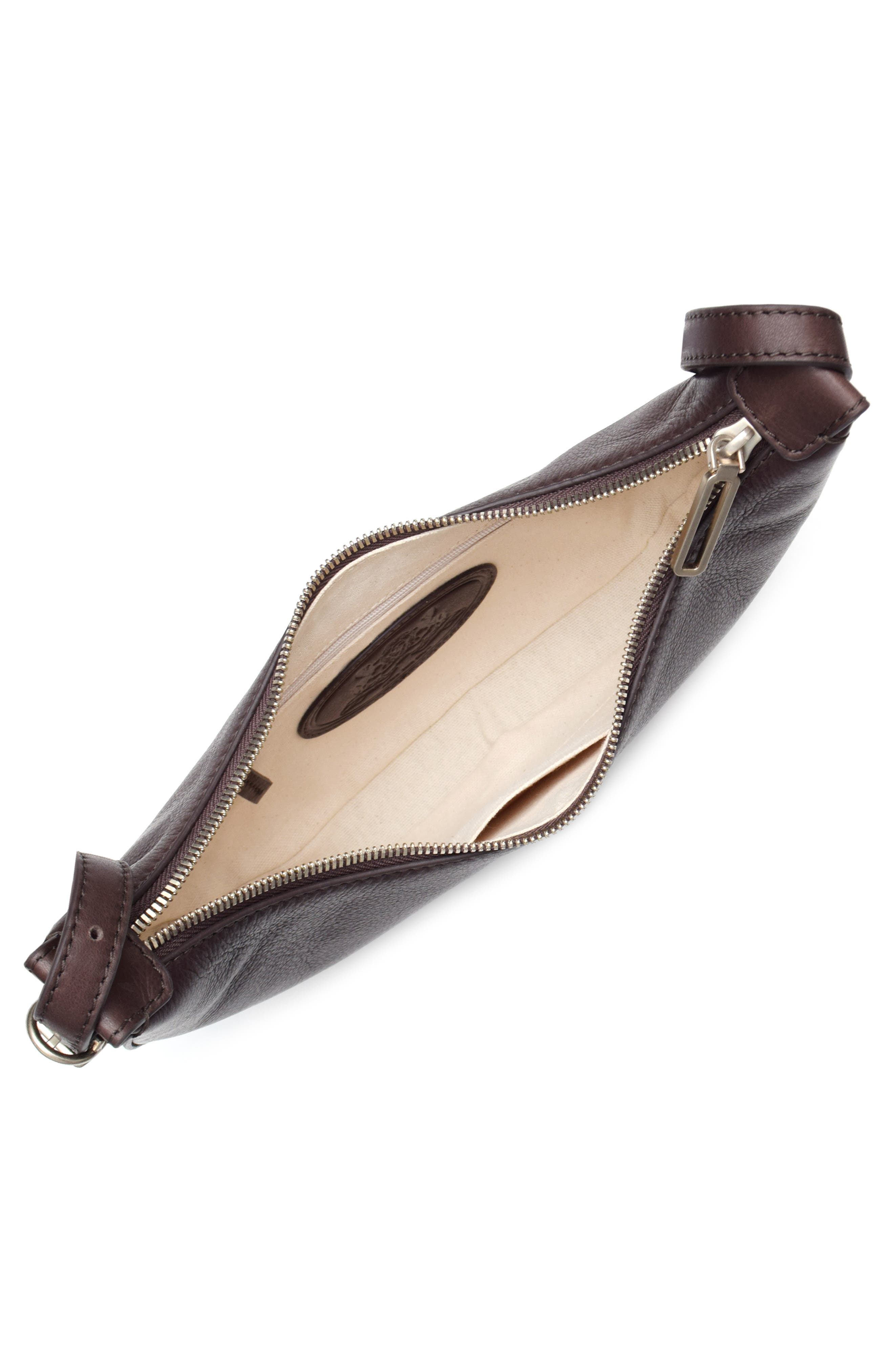 New Amsterdam Leatherworks Silas Crescent Crossbody Bag, Alternate, color, Espresso