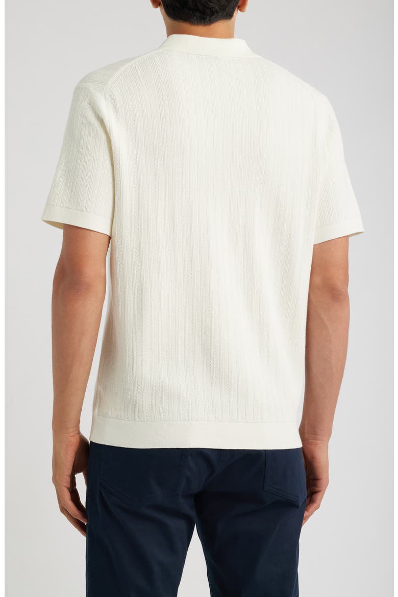 Knit Organic Cotton Button-Up Camp Shirt, Alternate, color, IVORY - C05