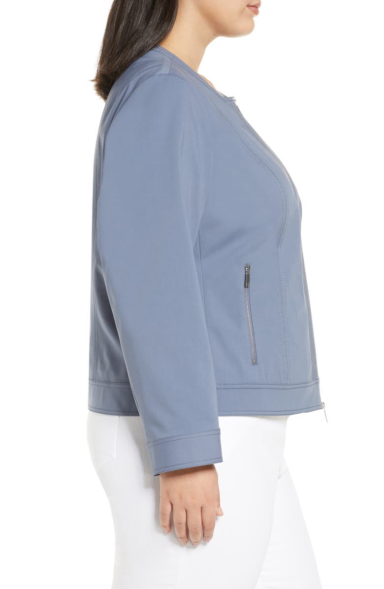 Lafayette 148 New York Kyle Topstitch Detail Jacket, Alternate, color, 