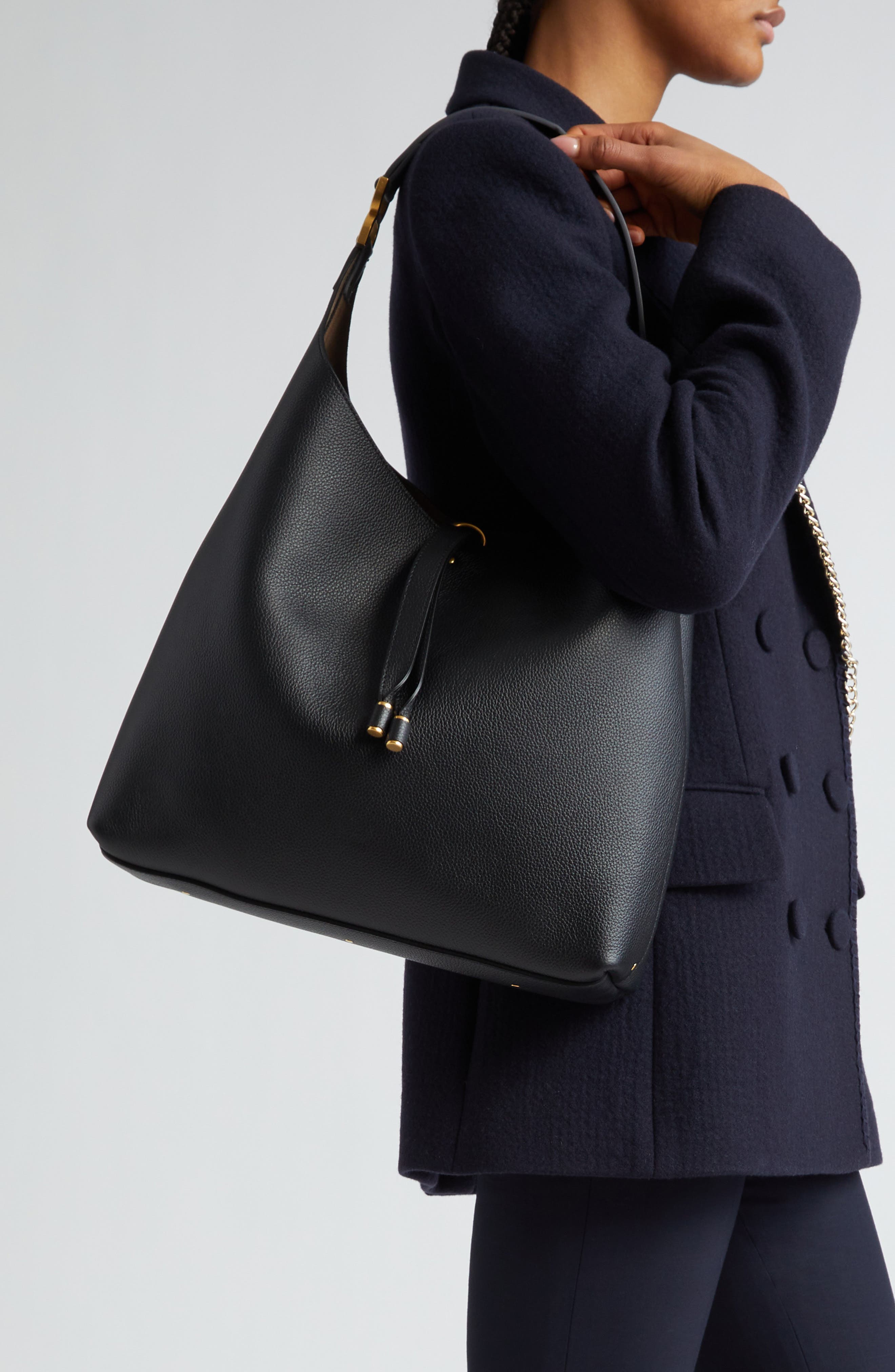 Chloé Marcie Leather Hobo Bag, Alternate, color, 