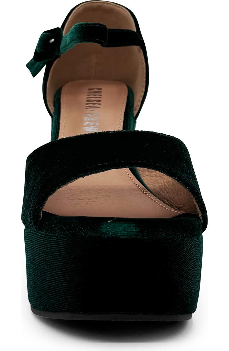CHELSEA CREW Quill Sandal, Alternate, color, Green Velvet