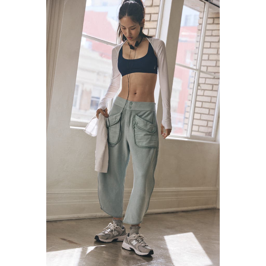 FREE PEOPLE FREE PEOPLE FP MOVEMENT TIMKO COTTON BLEND CROP PANTS