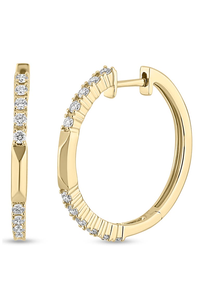 Kiera 18k Gold Diamond Hoop Earrings, Main, color, 18KY