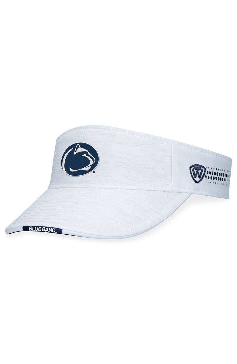 TOP OF THE WORLD Men's Top of the World White Penn State Nittany Lions Flare Adjustable Visor, Main, color, 