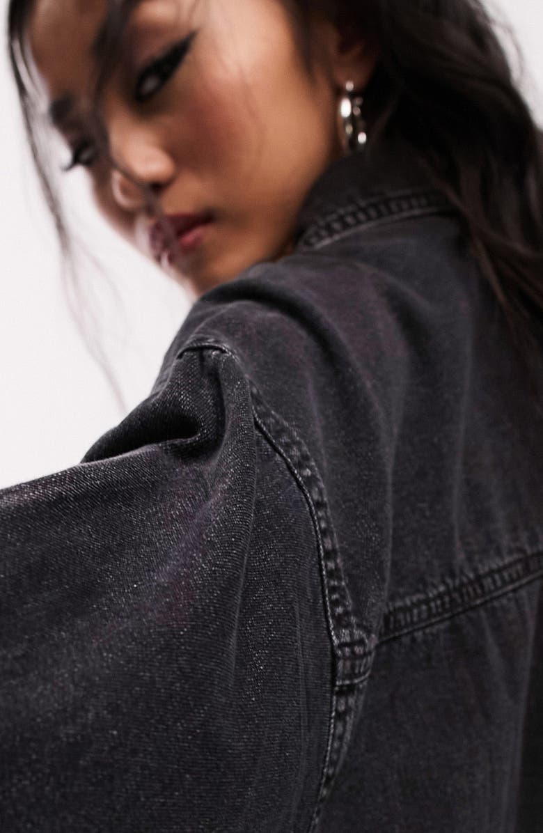 ASOS DESIGN Oversize Cotton Denim Shirt, Alternate, color, 