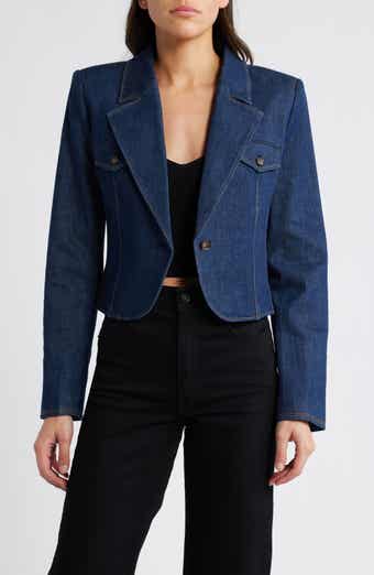 PAIGE Betania Crop Denim Blazer