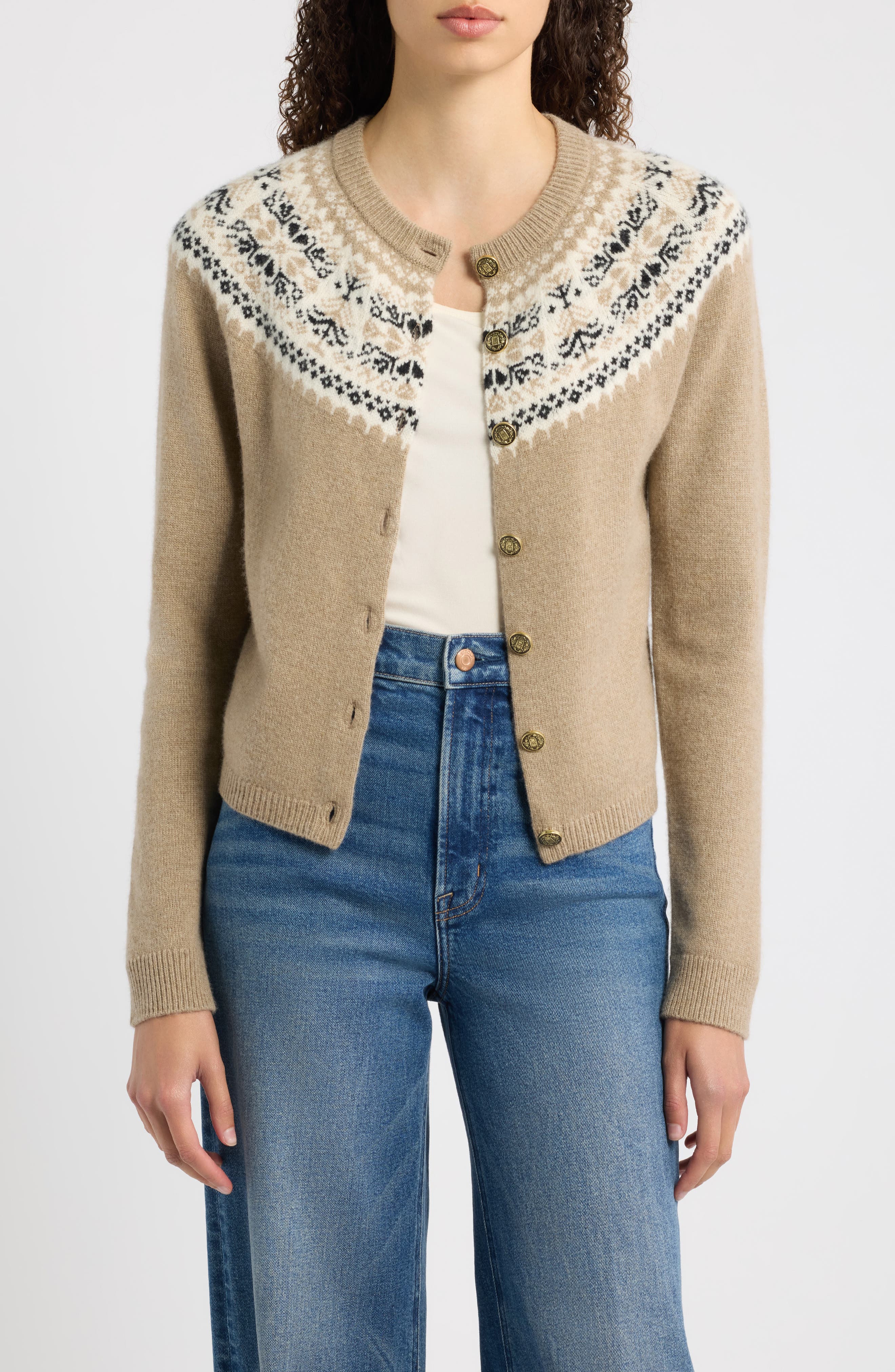 selected TAUPE FAIR ISLE
