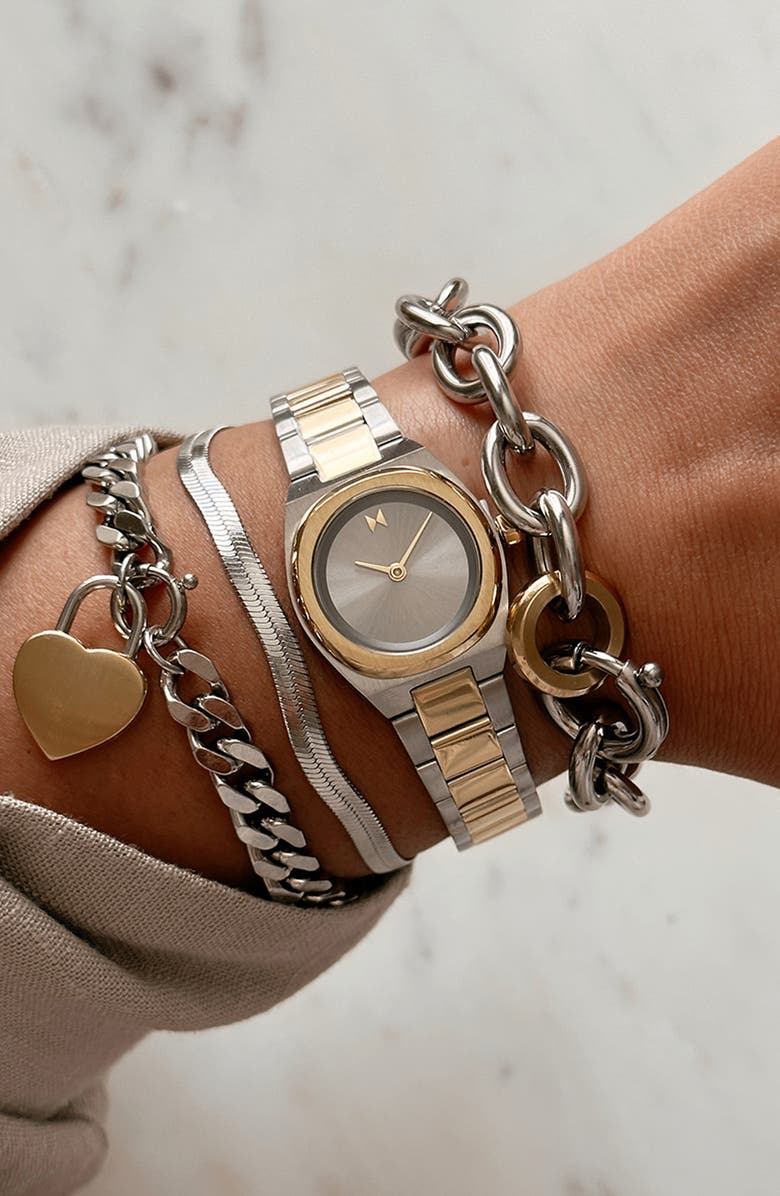 MVMT Odyssey II Two-Tone Bracelet Watch, 40 mm, Alternate, color, Silver