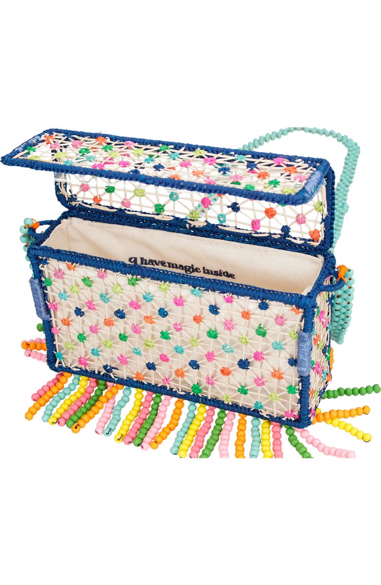 MERCEDES SALAZAR Get Beaded Raffia Crossbody Bag, Alternate, color,