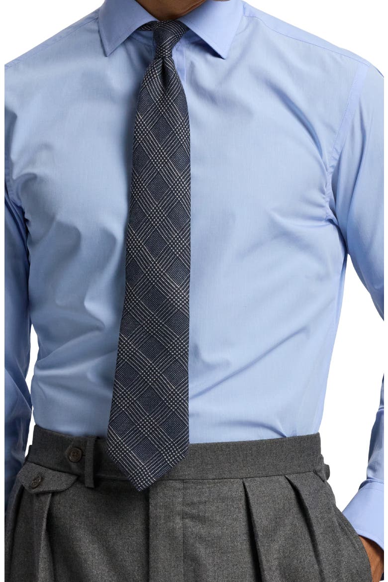 Glen Plaid Cashmere & Silk Tie, Alternate, color, NAVY