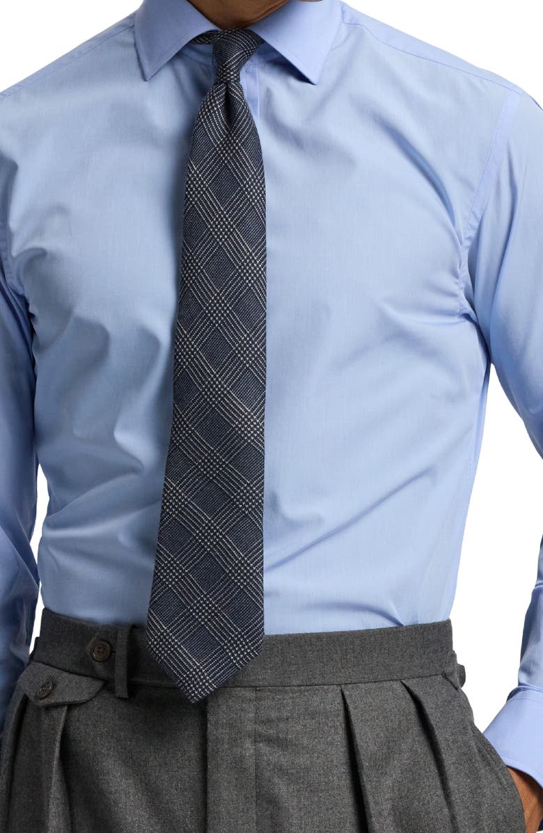 Ralph Lauren Purple Label Glen Plaid Cashmere & Silk Tie, Alternate, color, Navy