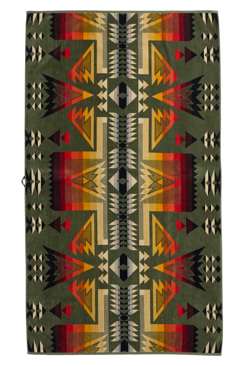 Oversized Jacquard Spa Towel, Main, color, PONDEROSA