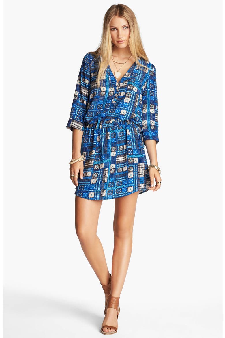 Cuffed Sleeve Dress, Main, color, AERIAL QUILT