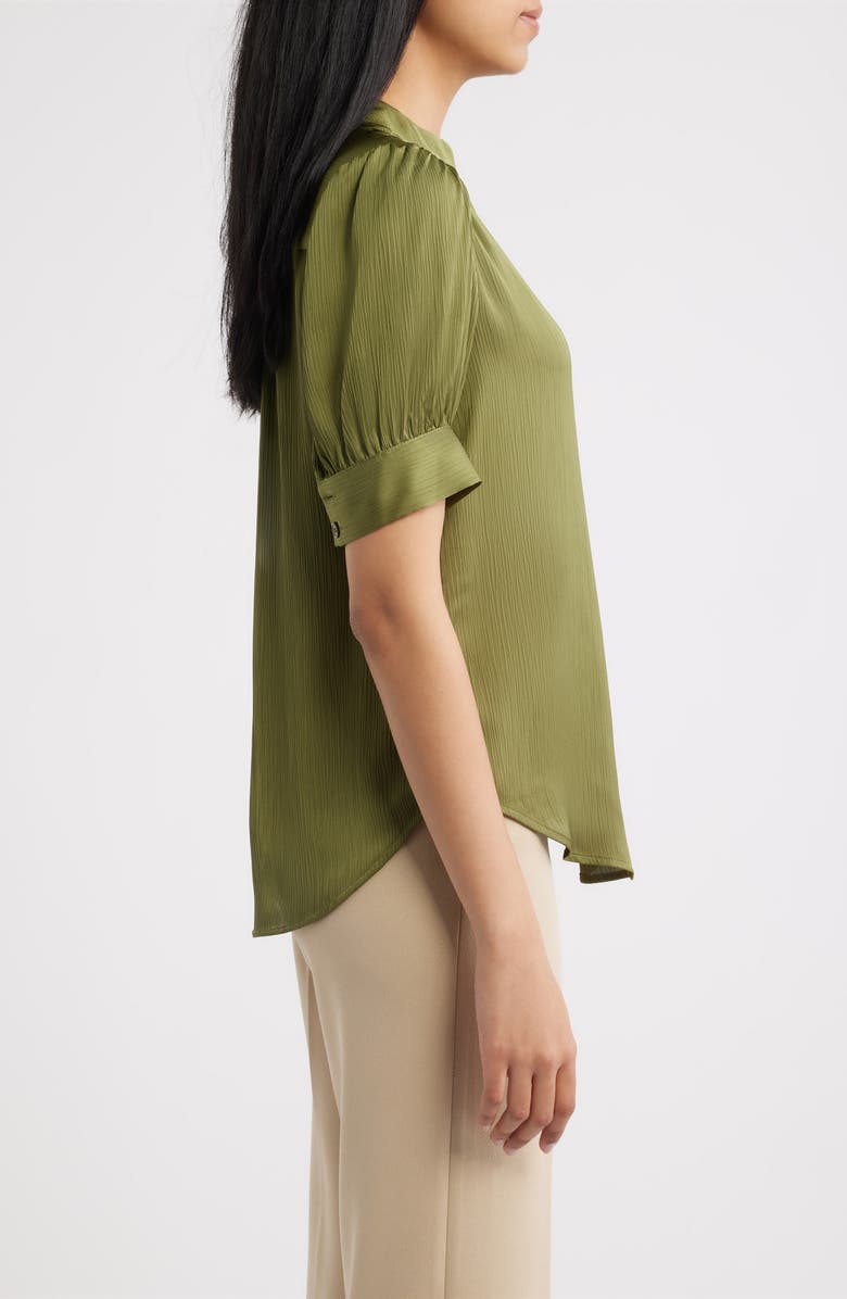 Anne Klein Crinkle Satine Top, Alternate, color, Bay Leaf