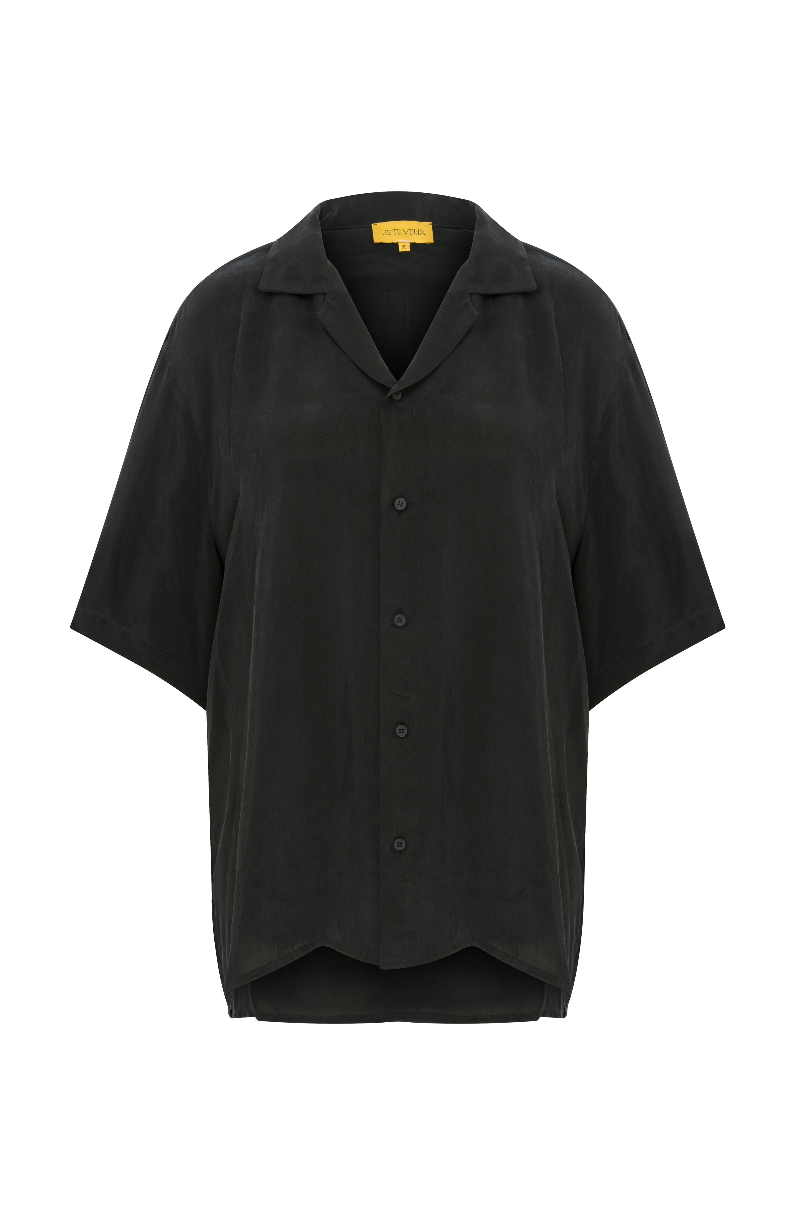 Je Te Veux MIAMI VIBE SHIRT in Black With Crystals 