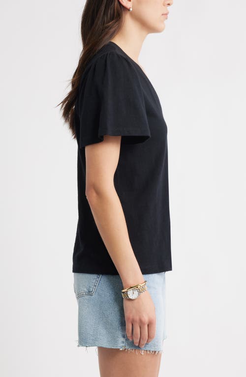 Caslonr Caslon(r) Bell Sleeve V-neck T-shirt In Black