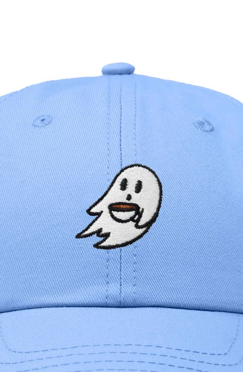 Dalix Coffee Ghost Embroidered Hat In Light Blue