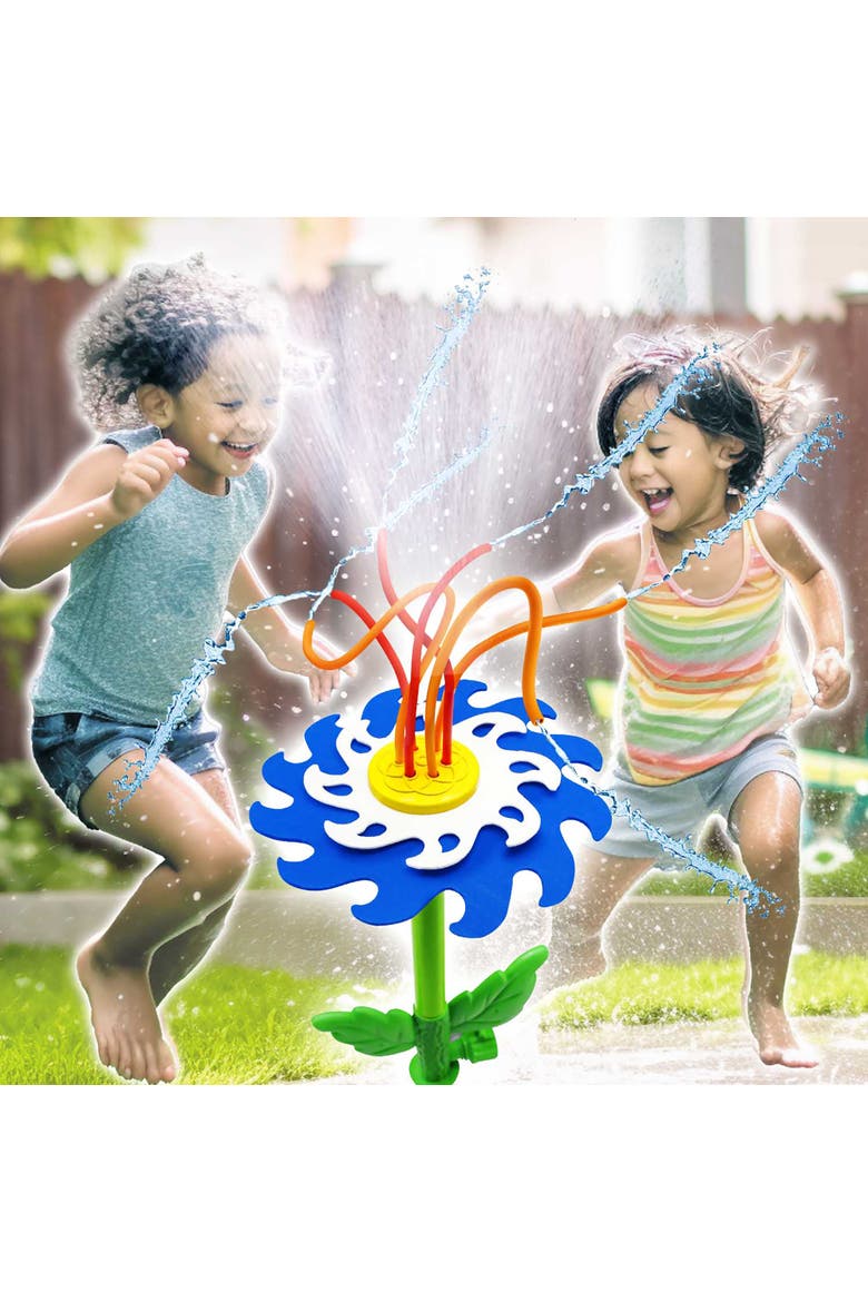 Whip Splash Sprinkler, Flower Shaped Water Sprinkler Outdoor Toy, Alternate, color, Multicolored