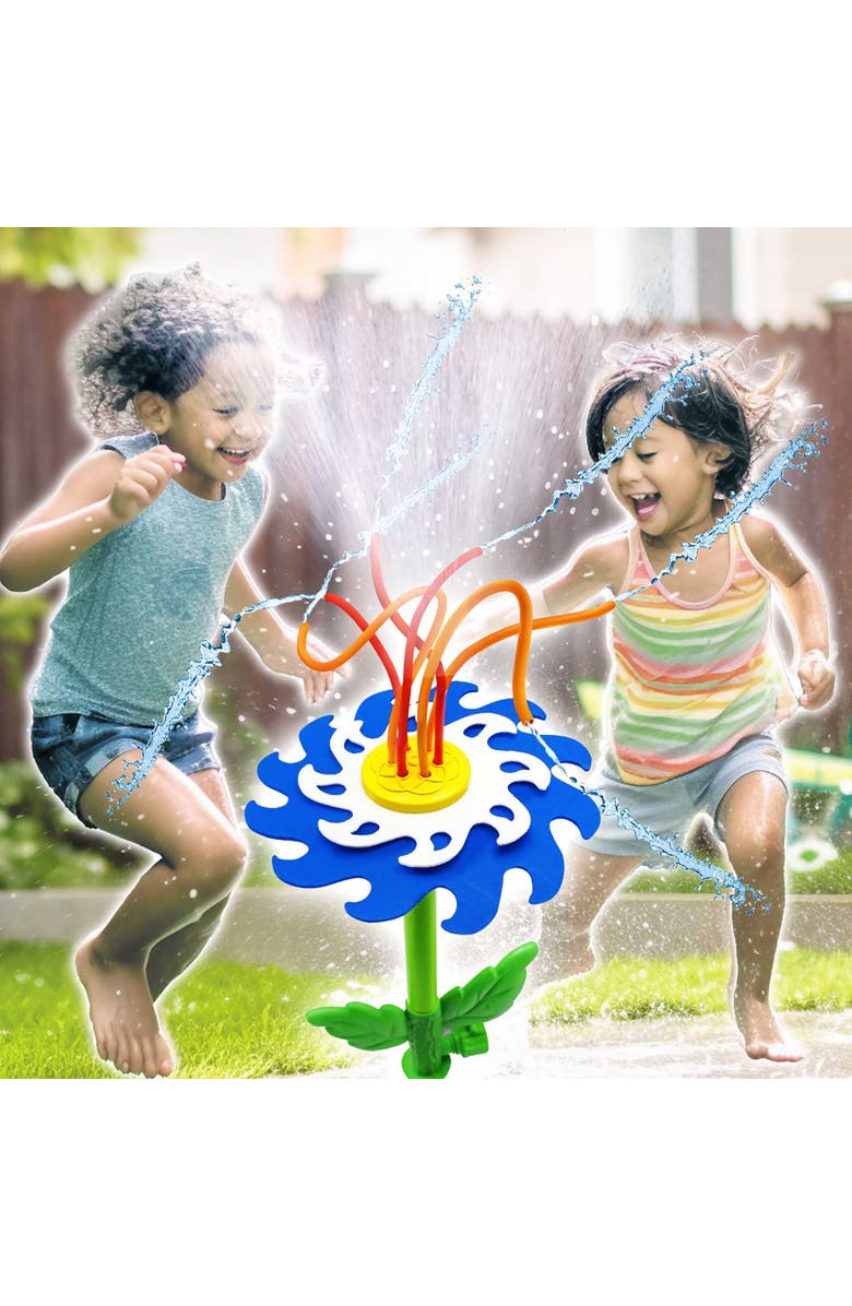 Lanard Whip Splash Sprinkler, Flower Shaped Water Sprinkler Outdoor Toy, Alternate, color, Multicolored