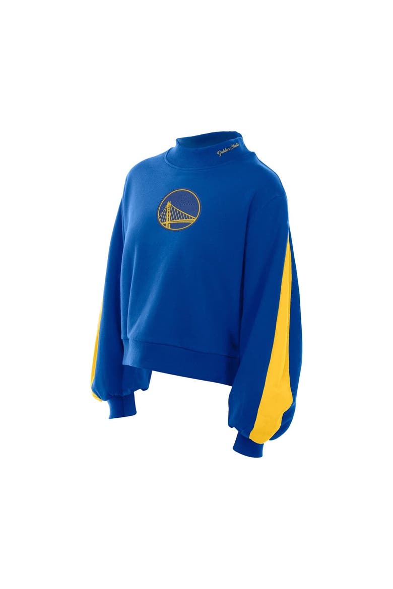 Women's New Era Royal Golden State Warriors Sport Night Balloon Sleeves Sweatshirt, Alternate, color, Royal