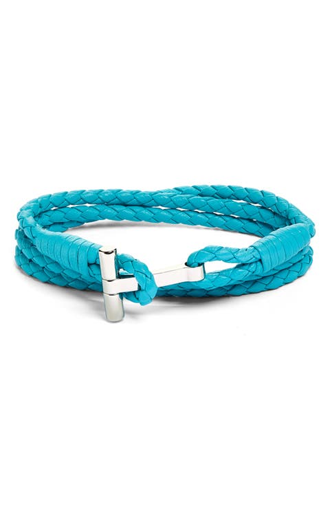 Men
s Scoubidou Braided Leather Bracelet
