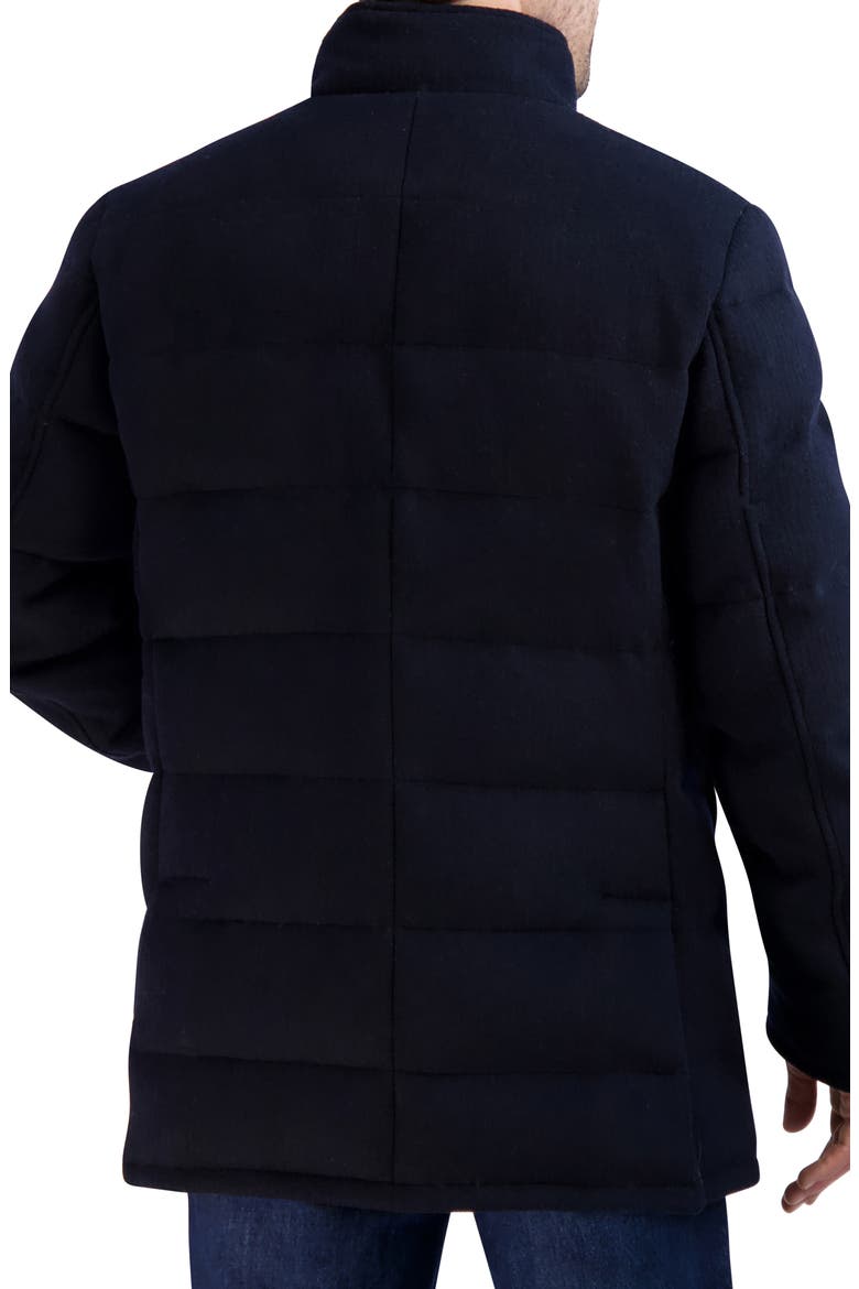 Padded Down Wool Blend Jacket, Alternate, color, NAVY
