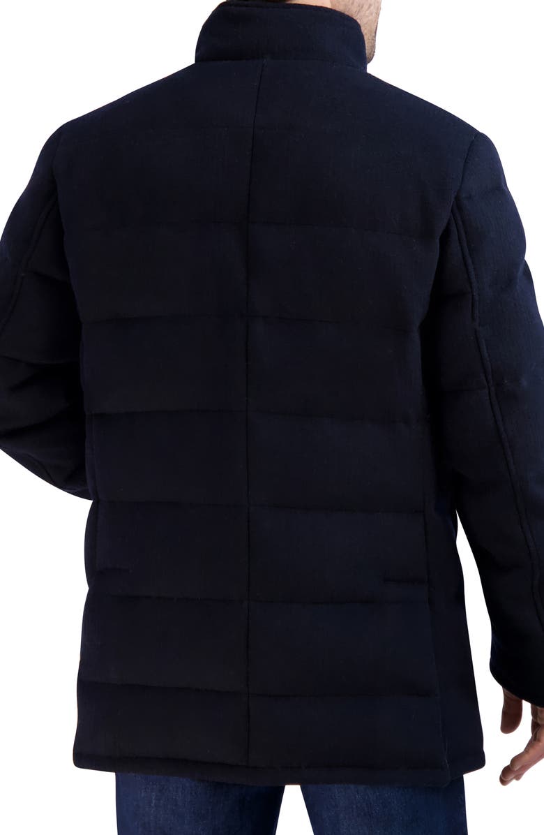 Cole Haan Padded Down Wool Blend Jacket, Alternate, color, Navy