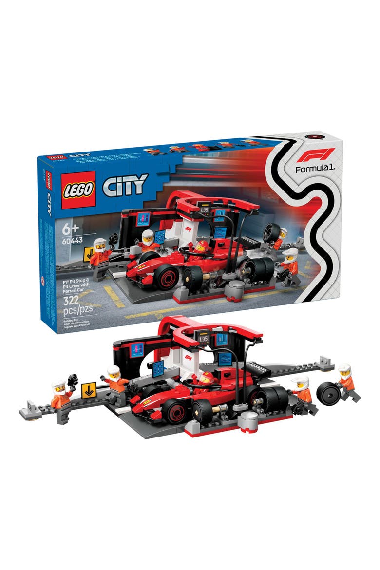 LEGO® F1® Pit Stop & Pit Crew with Ferrari Car - 60443, Main, color, Multicolored