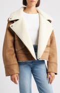 UGG® Finnian Oversize Faux Suede & LuxeFluff Moto Jacket