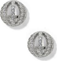 Nadri Muse Sphere Button Earrings