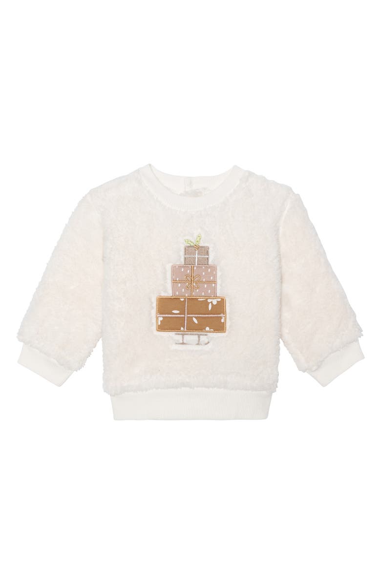 PL Baby by Petit Lem Faux Shearling Sweatshirt, Leggings & Socks Set, Alternate, color, Gifts