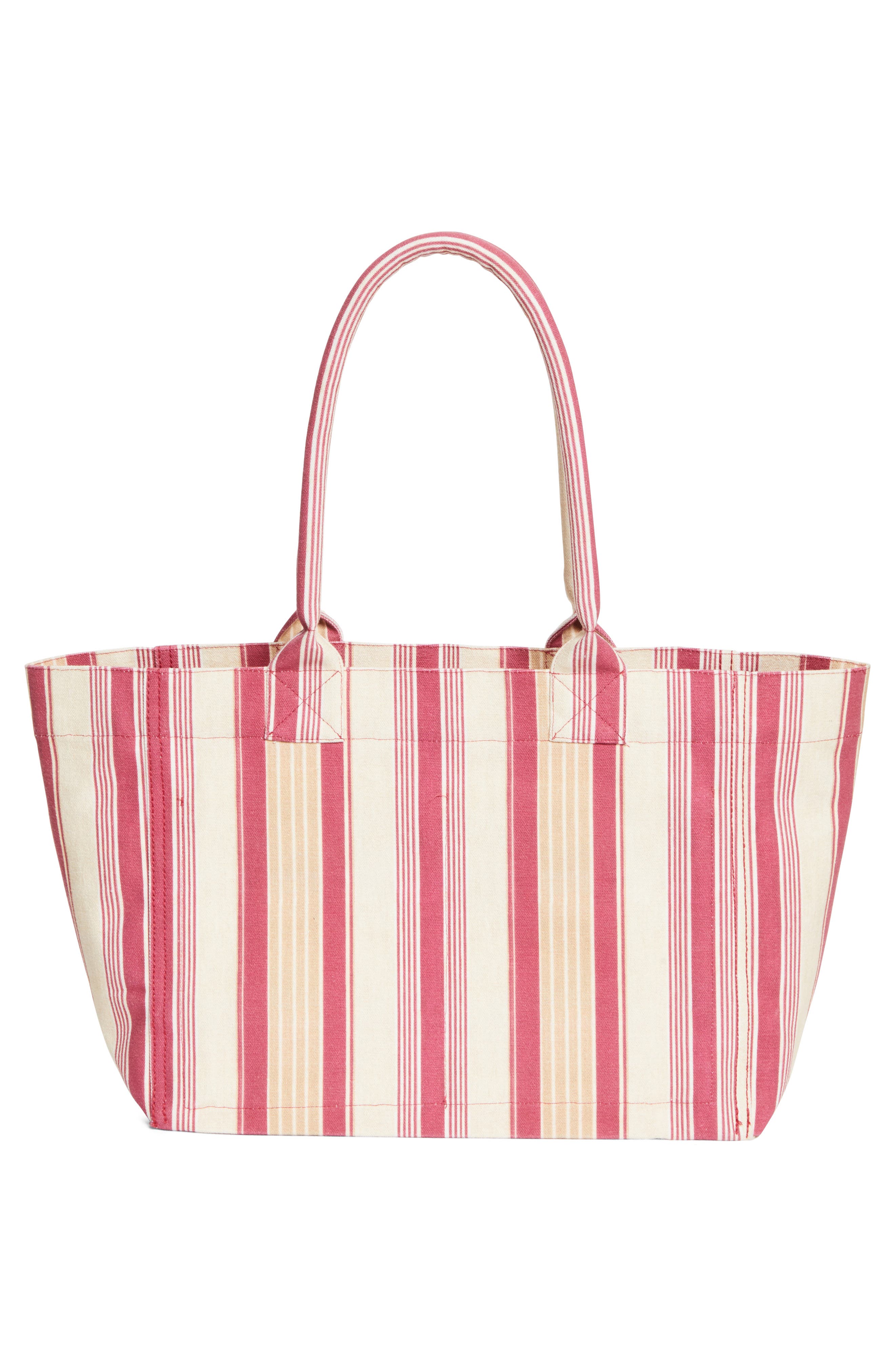 Small Yenky Stripe Canvas Tote, Alternate, color, RED