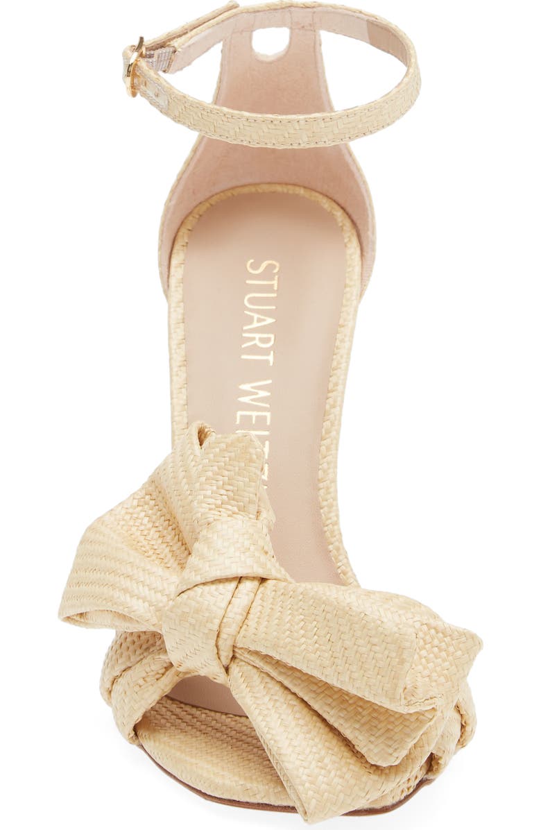 Stuart Weitzman Nudistcurve Loveknot Sandal, Alternate, color, Wheat