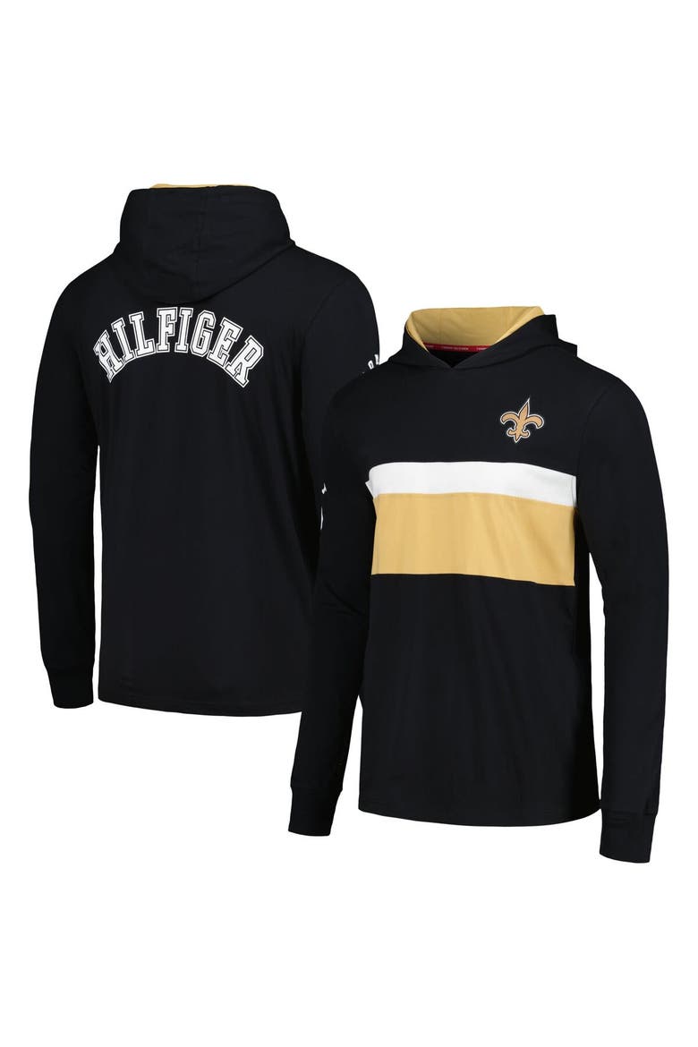Men's Tommy Hilfiger  Black New Orleans Saints Morgan Long Sleeve Hoodie T-Shirt, Main, color, Black