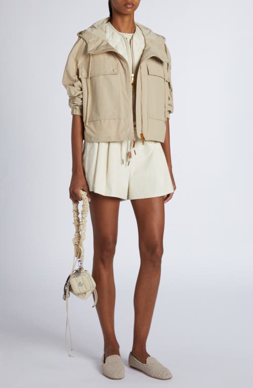 Moncler Relaxed Fit Bermuda Shorts With Elastic Waistband In White